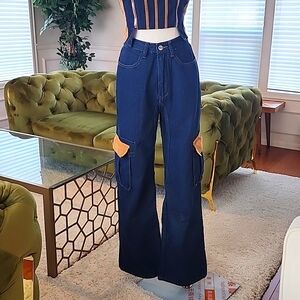 PrettyLittleThing Demin cargo pants